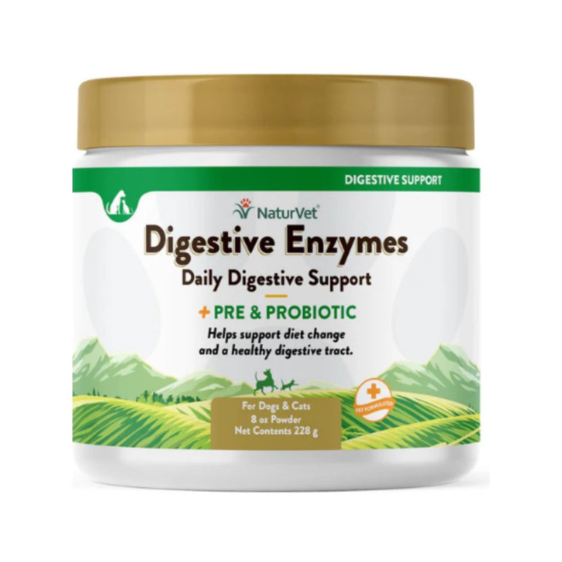 NaturVet Digestive Enzymes Plus Probiotics 228g