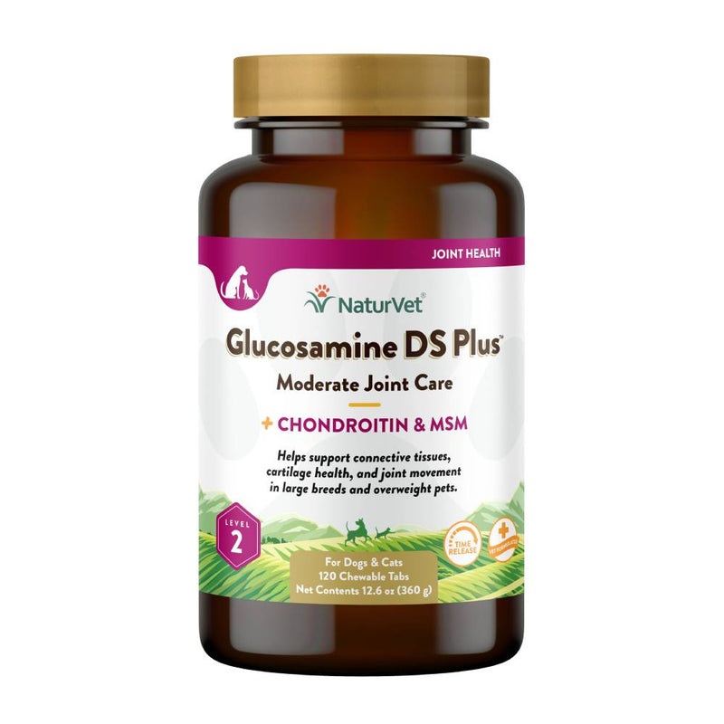 NaturVet Dogs & Cats Glusosamine DS Plus Level 2 - 120cts