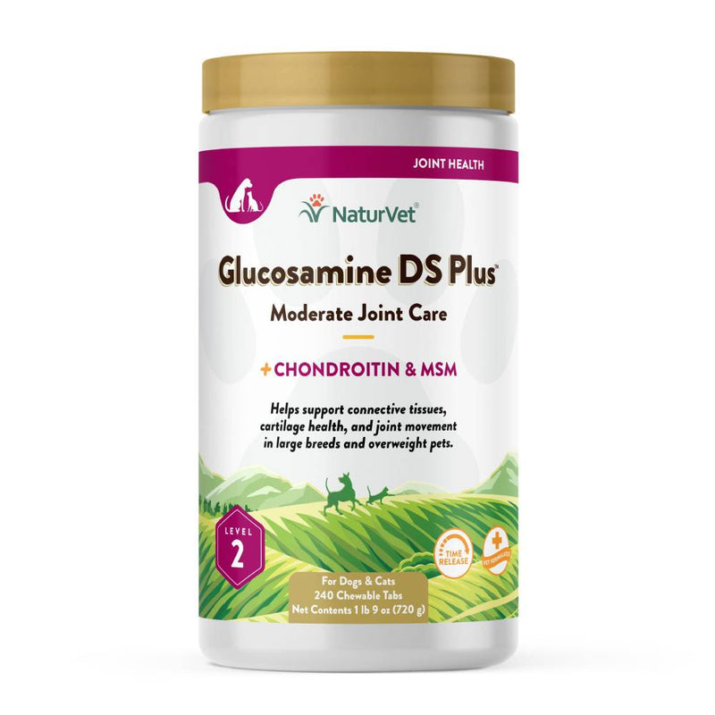 NaturVet Dogs & Cats Glusosamine DS Plus Level 2 - 240cts