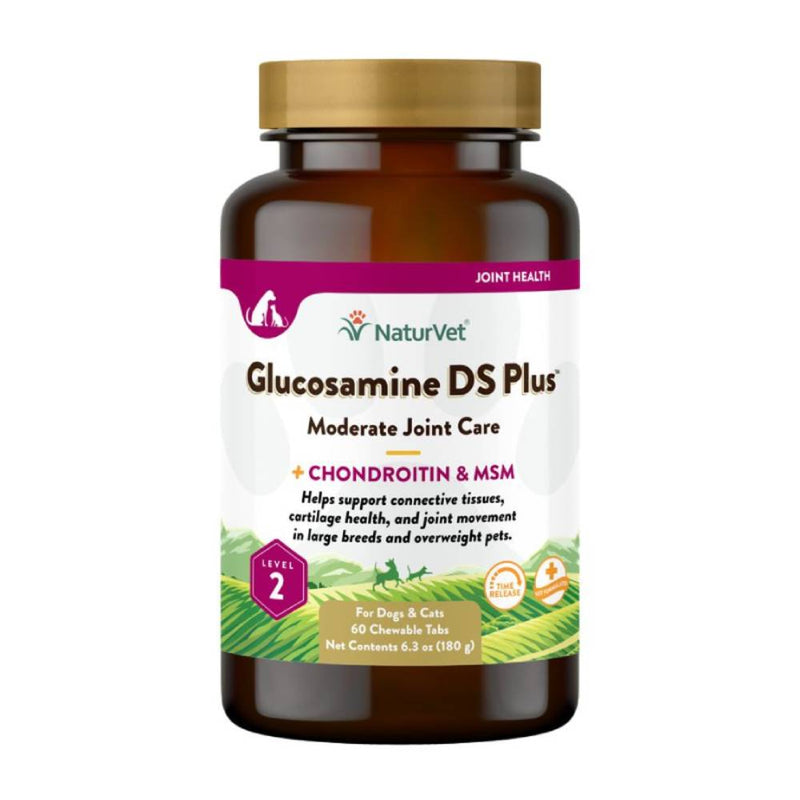 NaturVet Dogs & Cats Glusosamine DS Plus Level 2 - 60cts