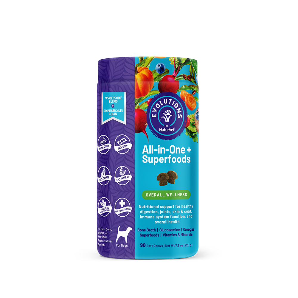 NaturVet Evolutions All-in-One + Superfoods Soft Chews for Dogs 90cts