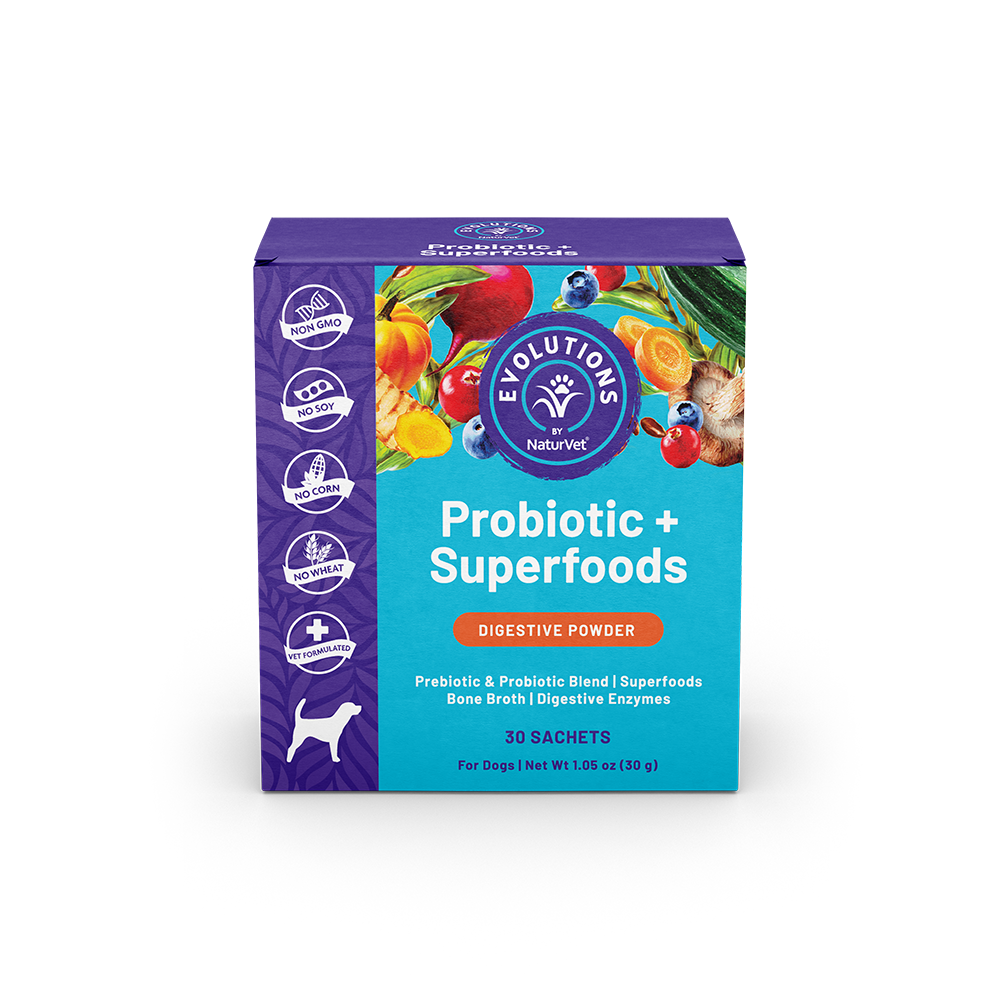 NaturVet Evolutions Probiotic Superfoods Digestive Powder for Dogs 30sachets