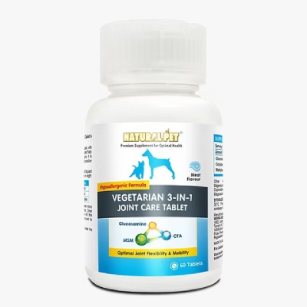 Natural Pet - Vegetarian Glucosamine 3-in-1 Joint Care Tablet 60ct