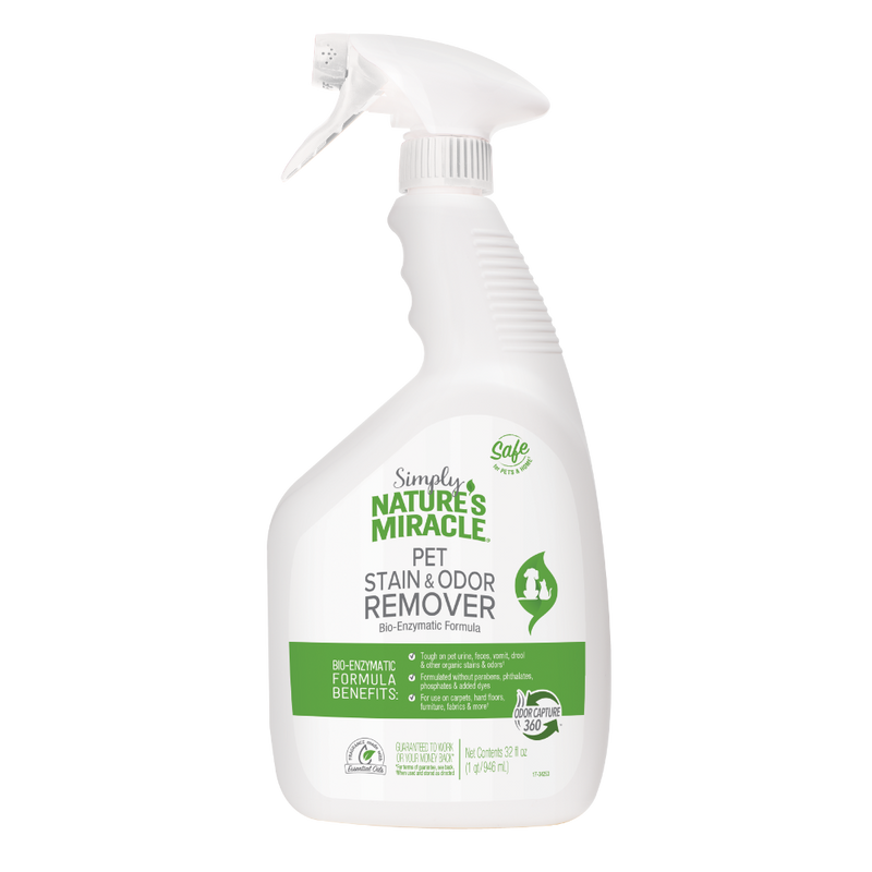 Nature Miracle Dogs Cats Simply Pet Stain Odor Remover 32oz