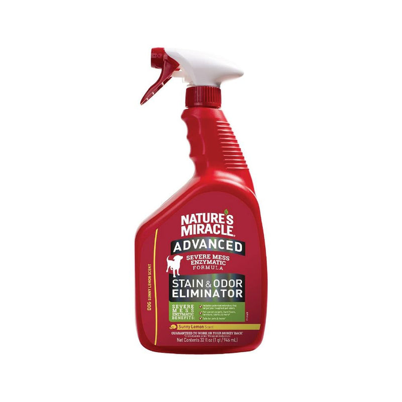 Nature's Miracle Dog Advanced Severe Mess Enzymatic Stain & Odor Eliminator Sunny Lemon 32oz