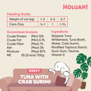 Holuah! Gravy Tuna with Crab Surimi Canned Cat Food 80g