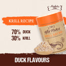 Absolute Bites Freeze Dried Wild Flakes Toppers for Cats & Dogs - Krill with Duck Recipe 100g