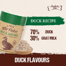 Absolute Bites Freeze Dried Wild Flakes Toppers for Cats & Dogs - Duck with Goat Milk Recipe 100g