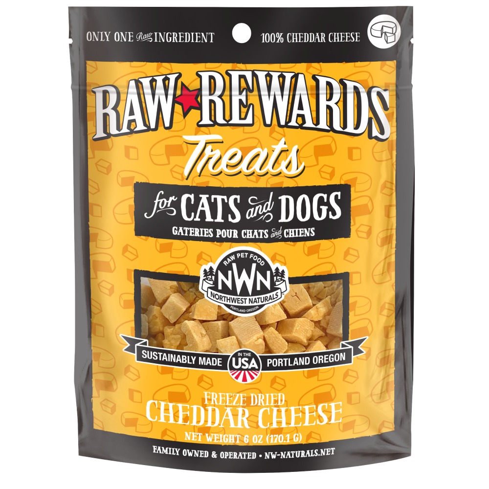 Northwest Naturals Dogs & Cats Raw Rewards Cheddar Cheese Treats 6oz