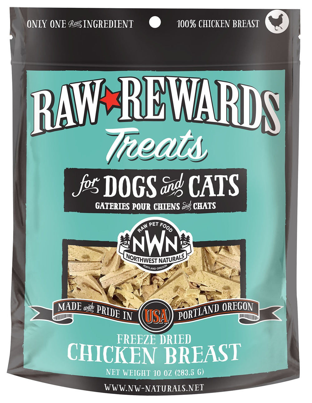Northwest Naturals Dogs & Cats Raw Rewards Chicken Breast Treats 10oz