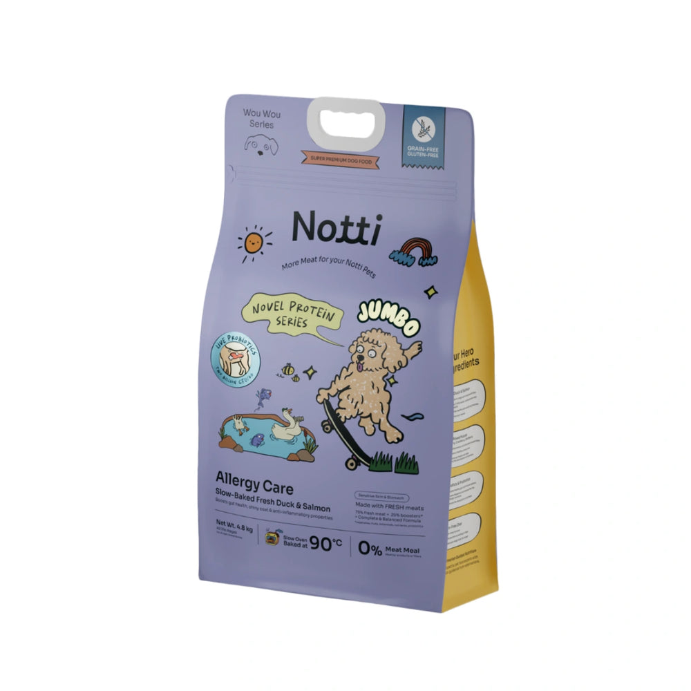 Notti Allergy Care Slow-Baked Fresh Duck & Salmon Dry Dog Food 4.8kg