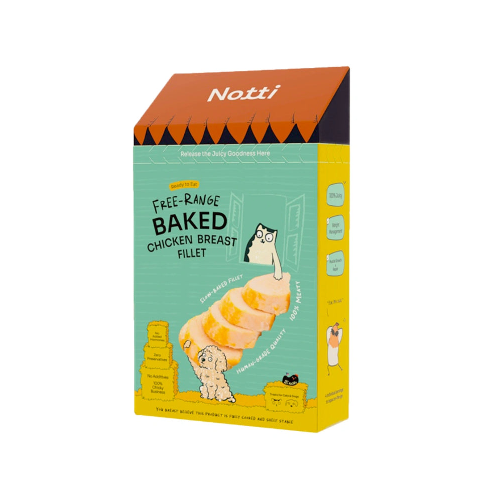 Notti Free-range Baked Chicken Breast Fillet Treats 20g x 4