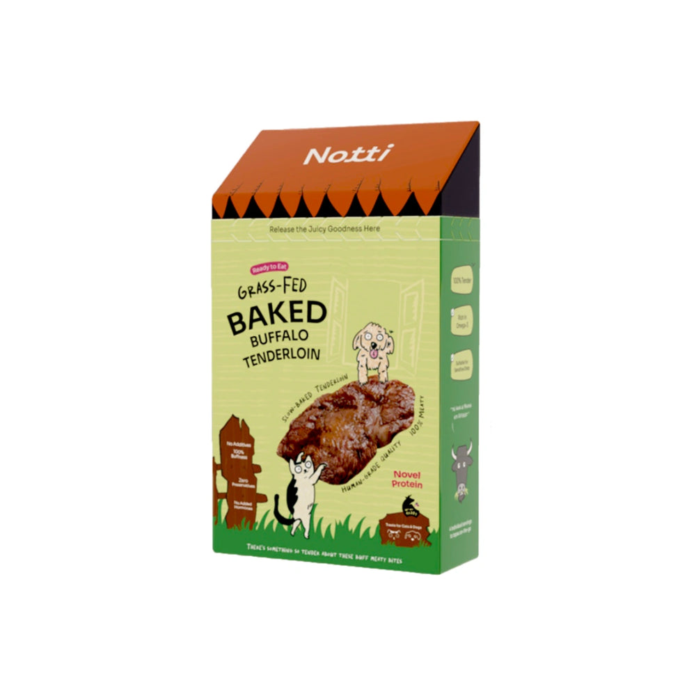 Notti Grass-Fed Baked Buffalo Tenderloin Treats 20g x 4