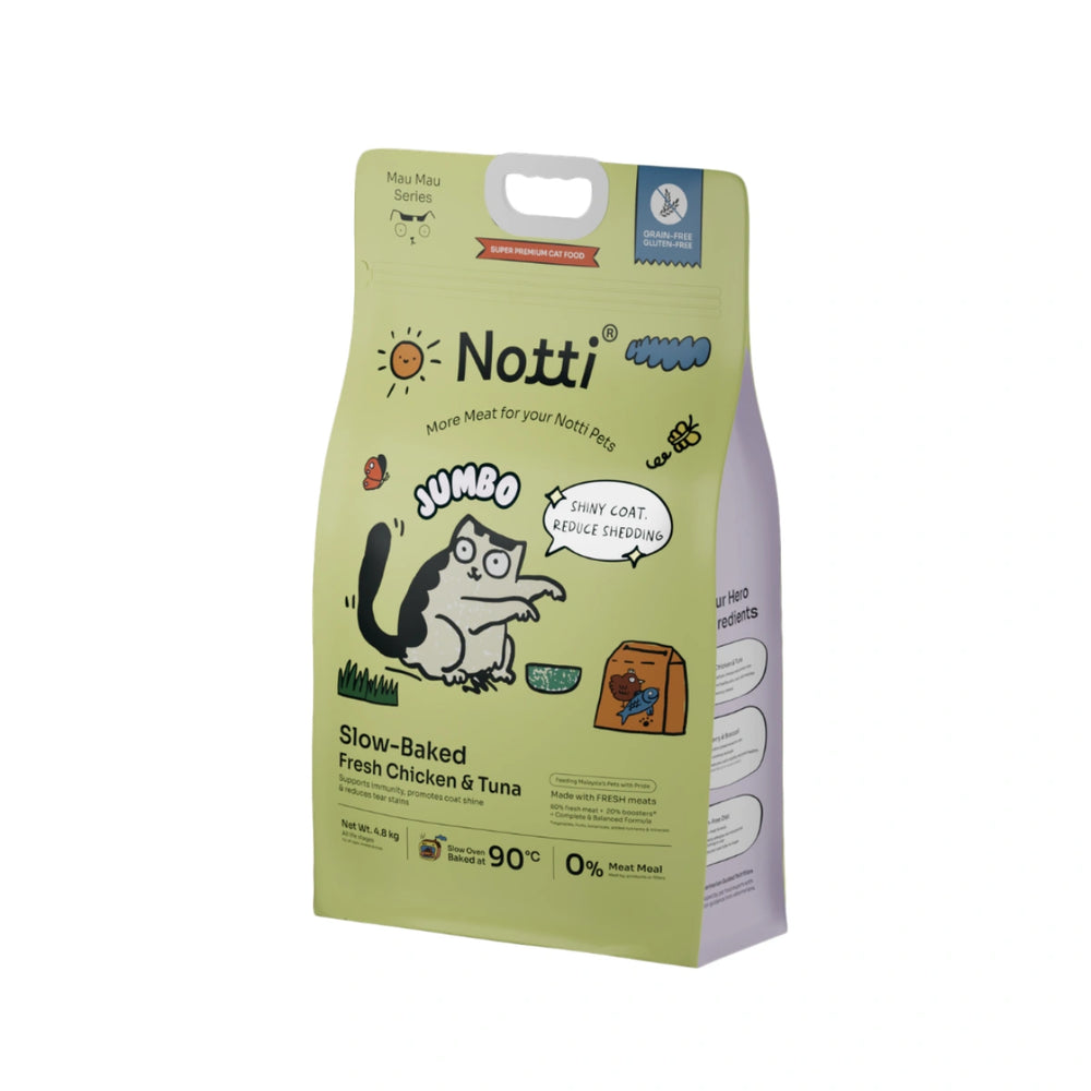 Notti Slow-Baked Fresh Chicken & Tuna Dry Cat Food 4.8kg