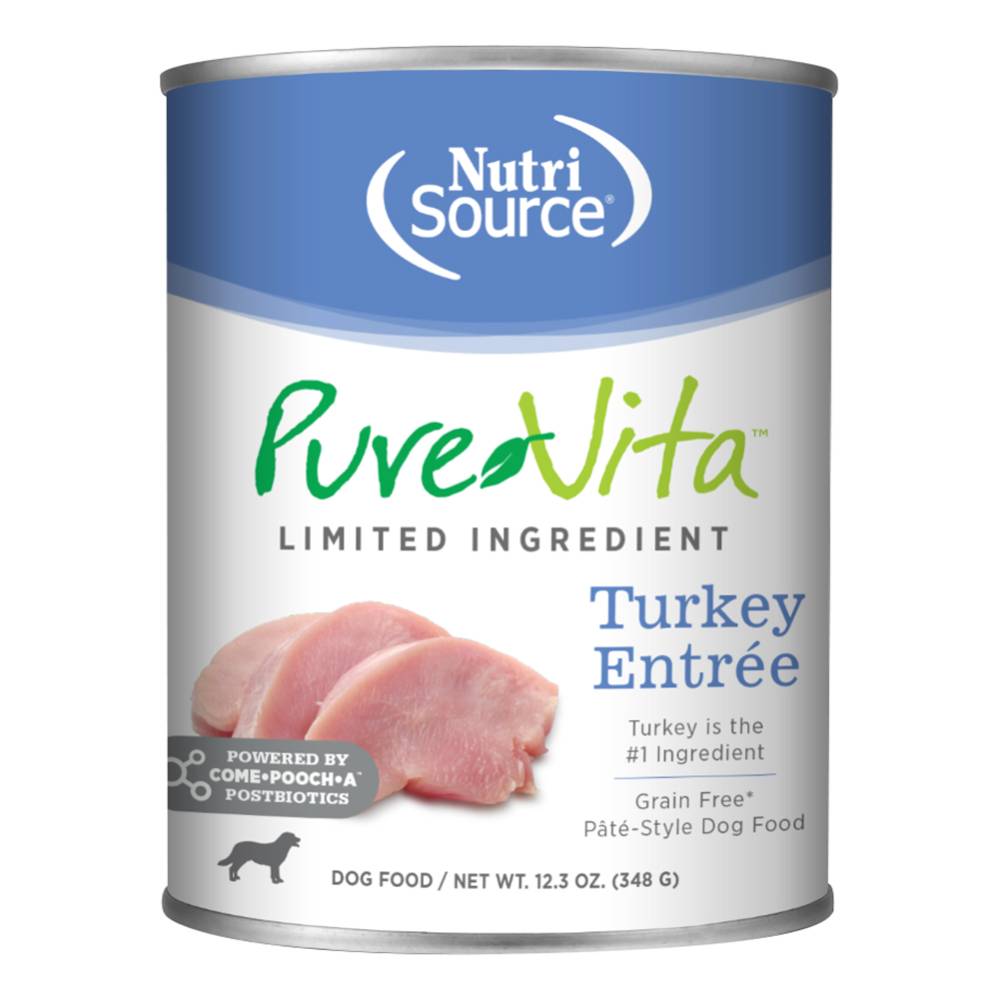Nutri Source Dog Pure Vita Turkey Entree 12.3oz
