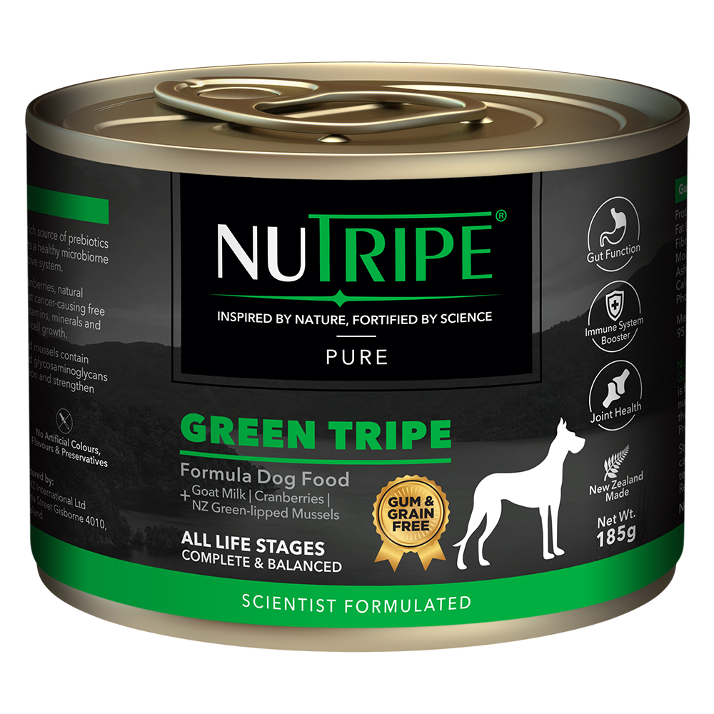 Nutripe Dog Gum & Grain Free Pure Green Tripe 185g