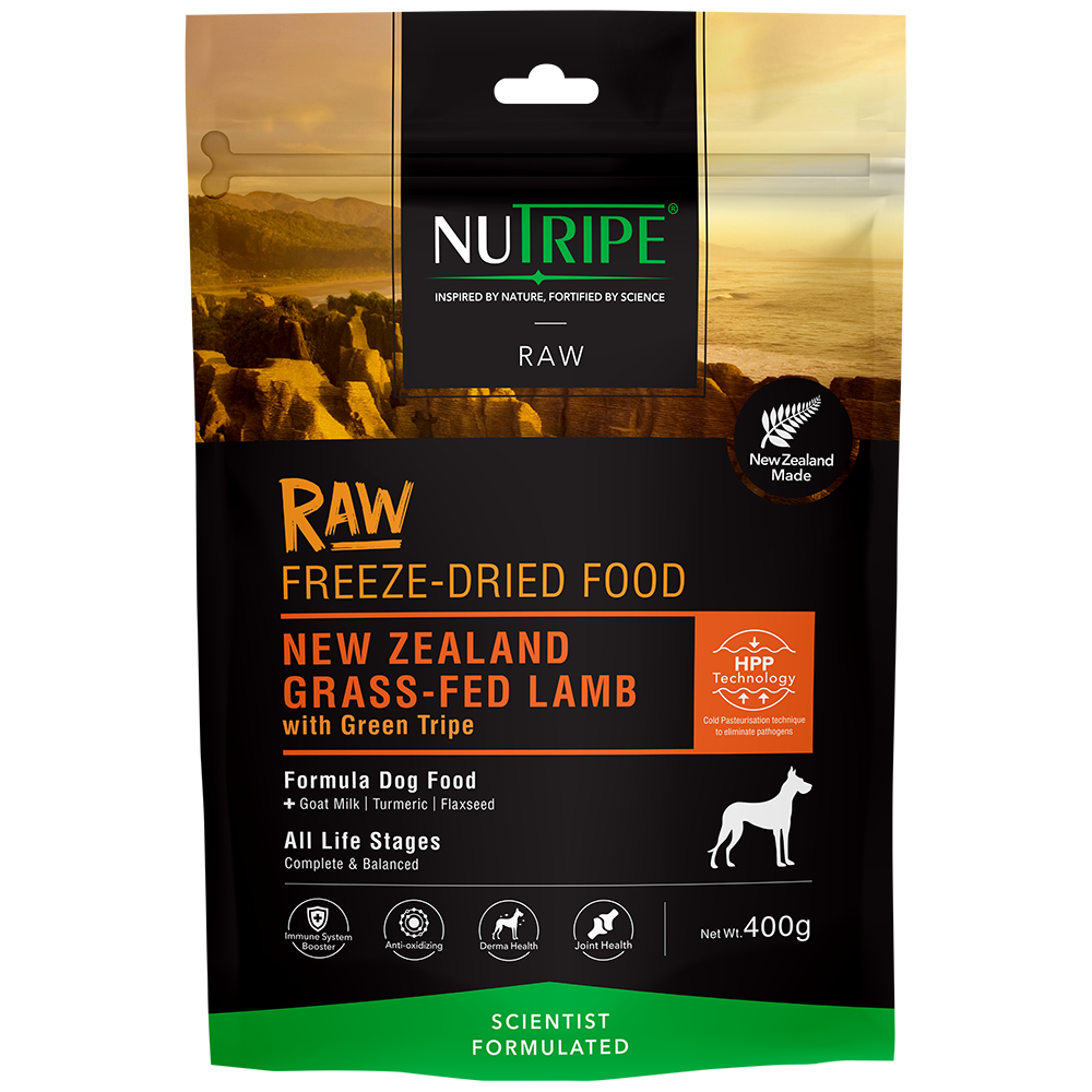 Nutripe Dog Raw Freeze Dried NZ Grass-Fed Lamb with Lamb Green Tripe 4