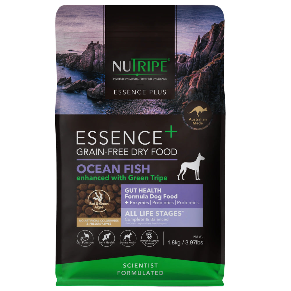 Nutripe Essence Plus Ocean Fish Grain-Free Dry Dog Food 1.8kg front of pack