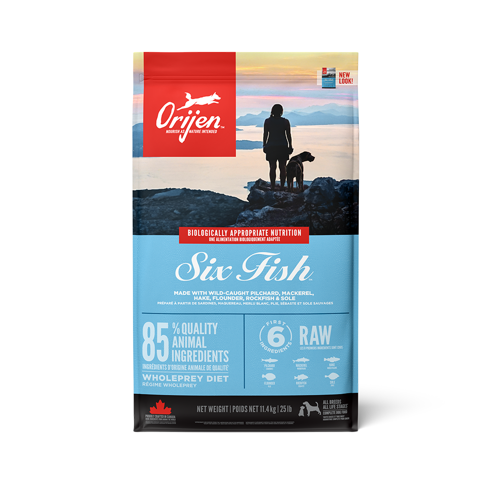 Orijen Whole Prey Diet Six Fish Formula Dry Dog Food 11.4kg