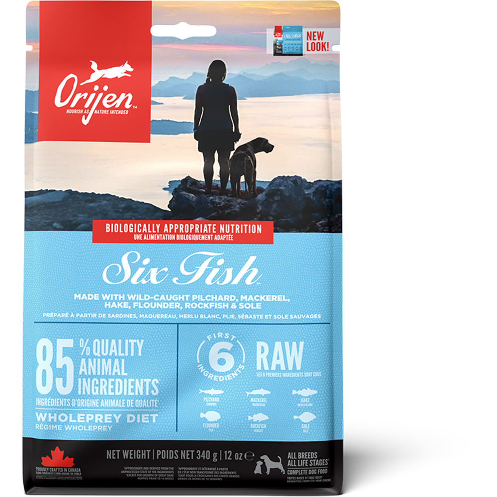 Orijen Whole Prey Diet Six Fish Formula Dry Dog Food 340g