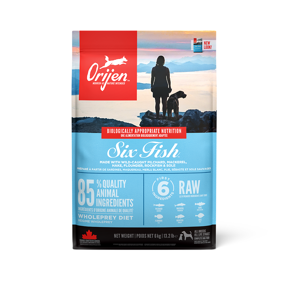 Orijen Whole Prey Diet Six Fish Formula Dry Dog Food 6kg