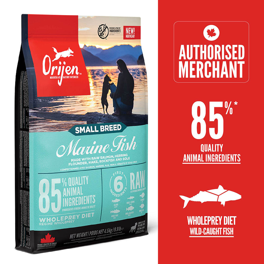 Orijen Whole Prey Diet Small Breed Marine Fish Dry Dog Food 4.5kg