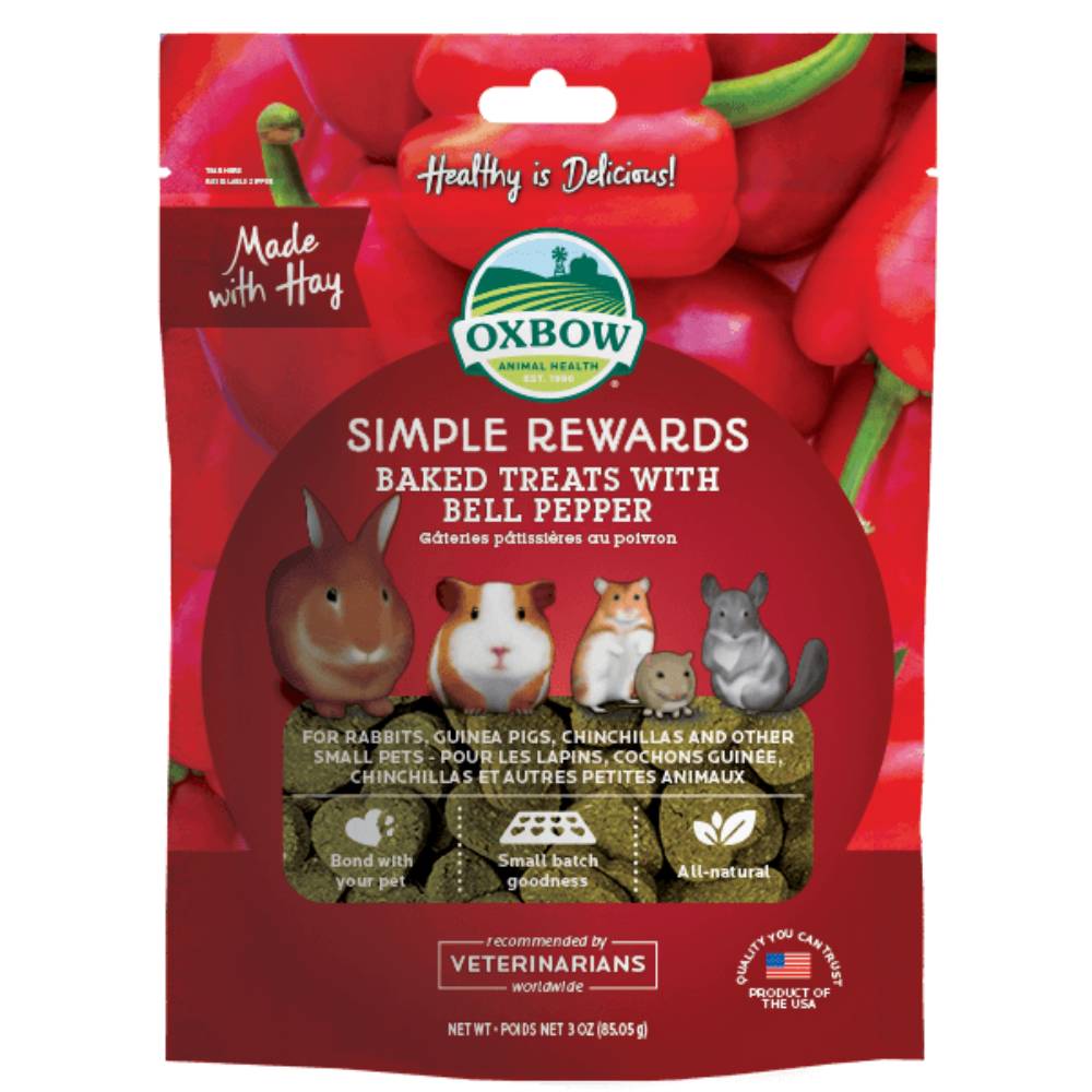 Oxbow Simple Rewards Baked Treats with Bell Pepper 2oz