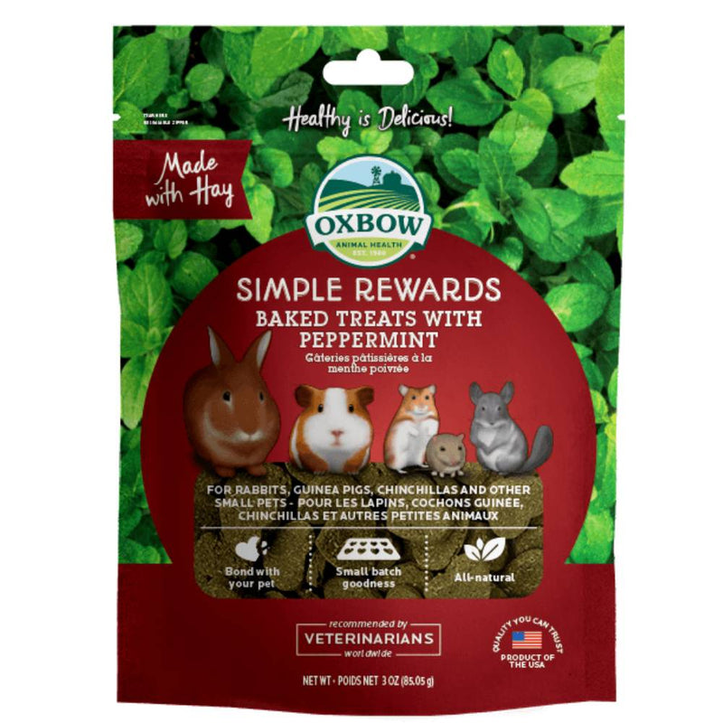 Oxbow Simple Rewards Baked Treats with Peppermint 3oz