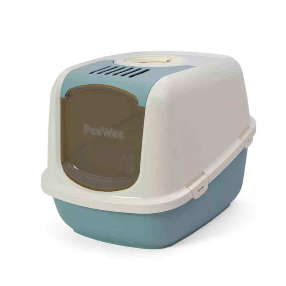 Pee Wee EcoDome Marlin Blue/Cream cat litter box