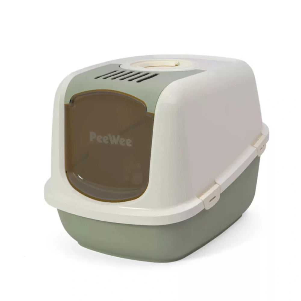 Pee Wee EcoDome Sage Green/Cream cat litter box