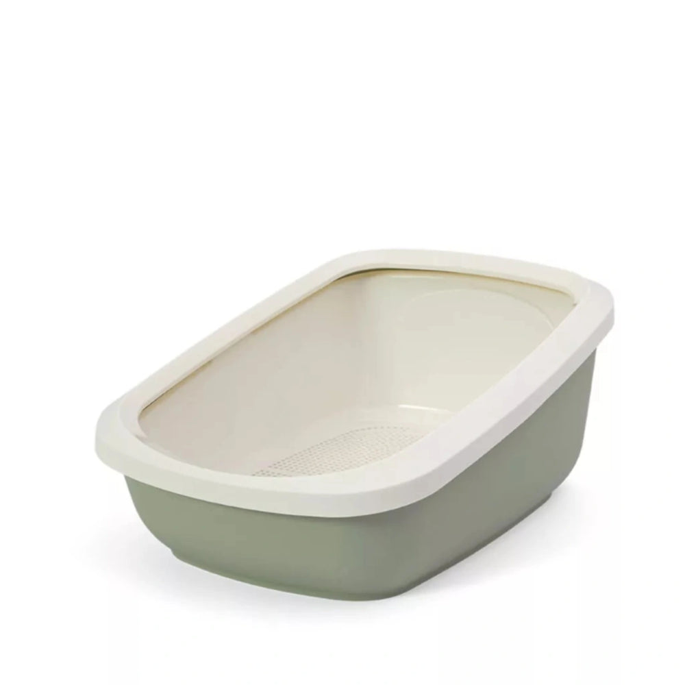 Pee Wee EcoGranda Sage Green/Cream cat litter box