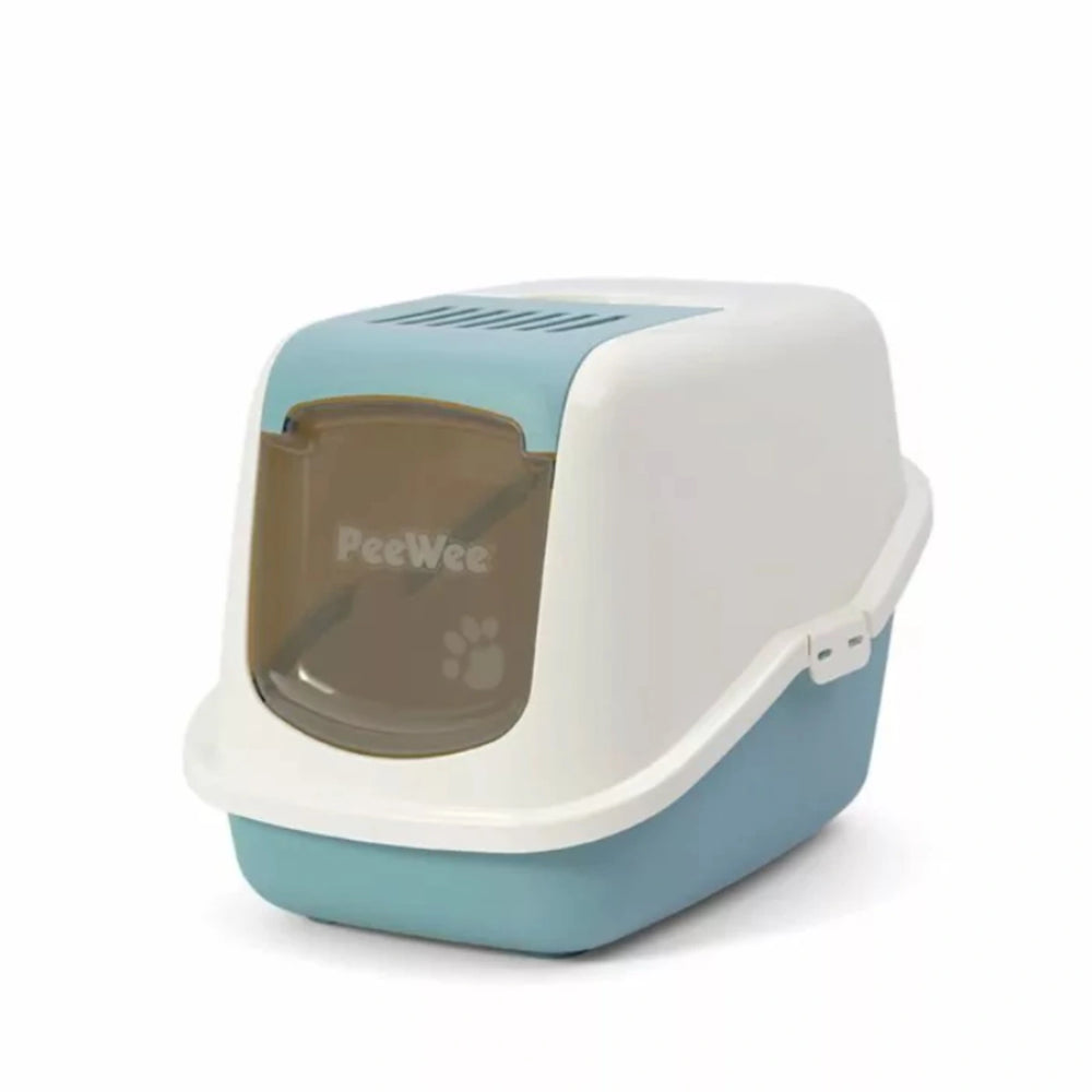 Pee Wee EcoHus Marlin Blue/Cream cat litter box
