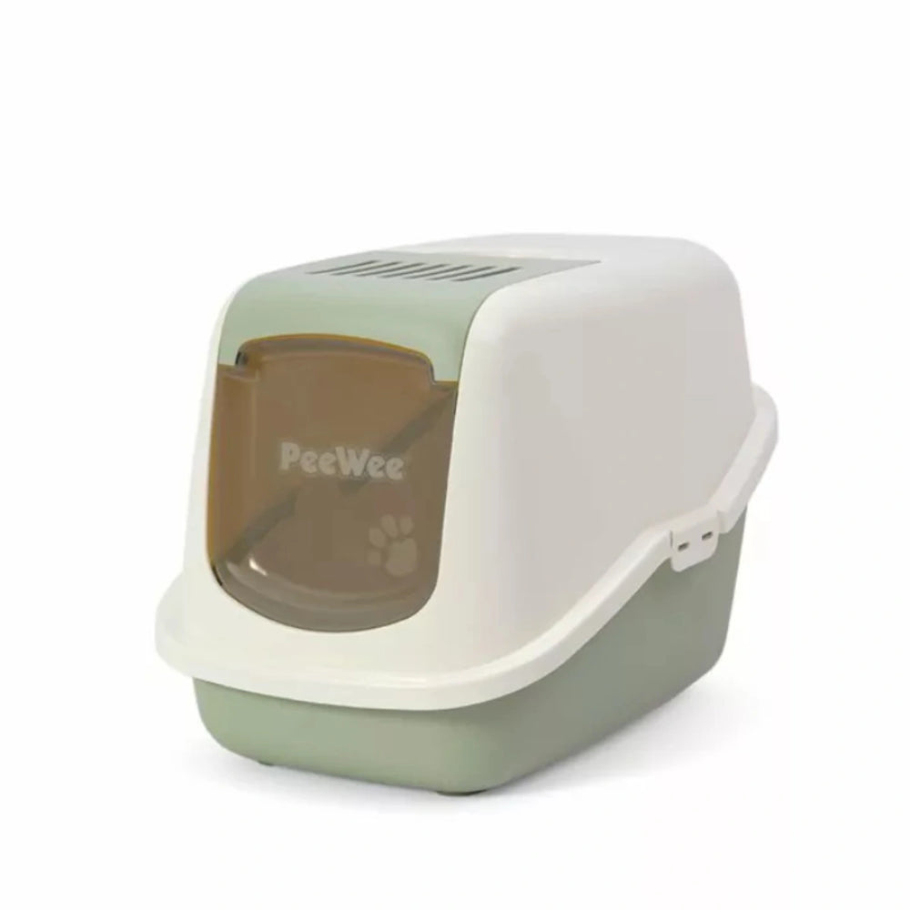 Pee Wee EcoHus Sage Green/Cream cat litter box