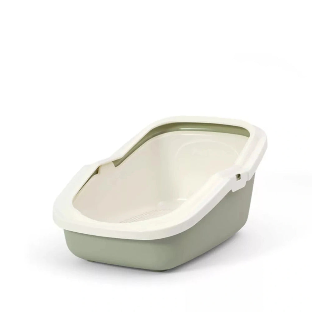 Pee Wee EcoMinor Sage Green/Cream cat litter box
