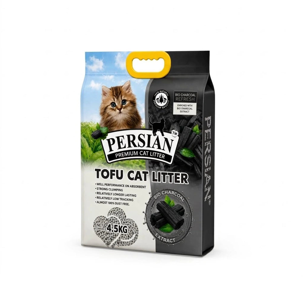 Persian Tofu Bio Charcoal Clumping Cat Litter 4.5kg front of pack