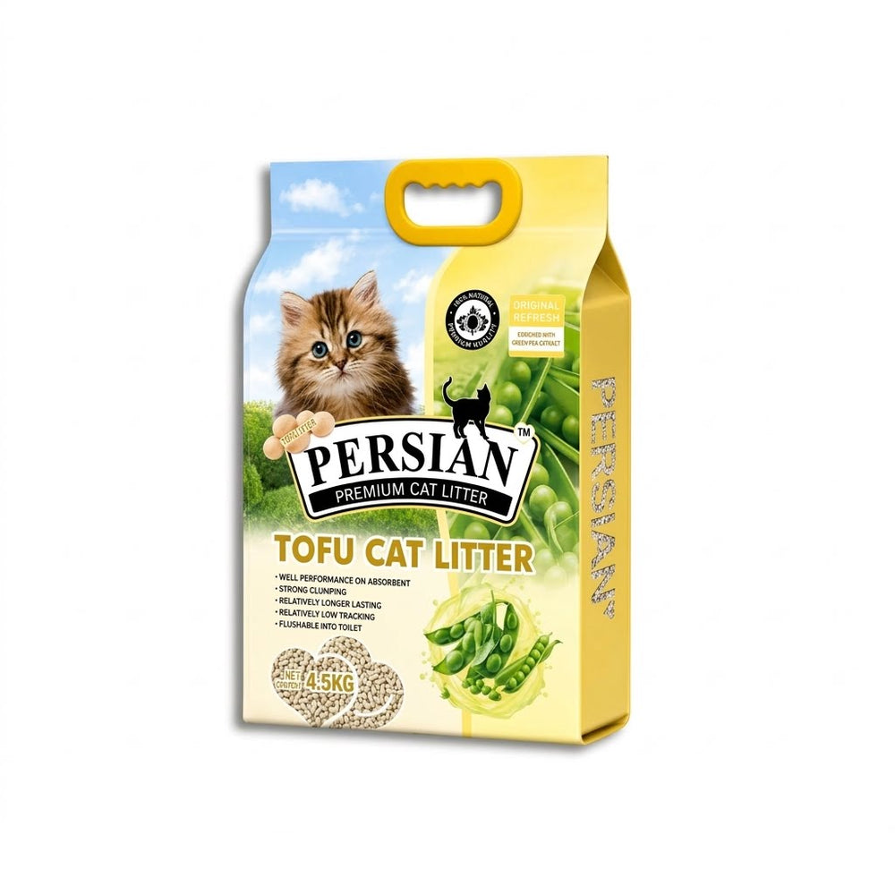 Persian Tofu Original Clumping Cat Litter 4.5kg front of pack