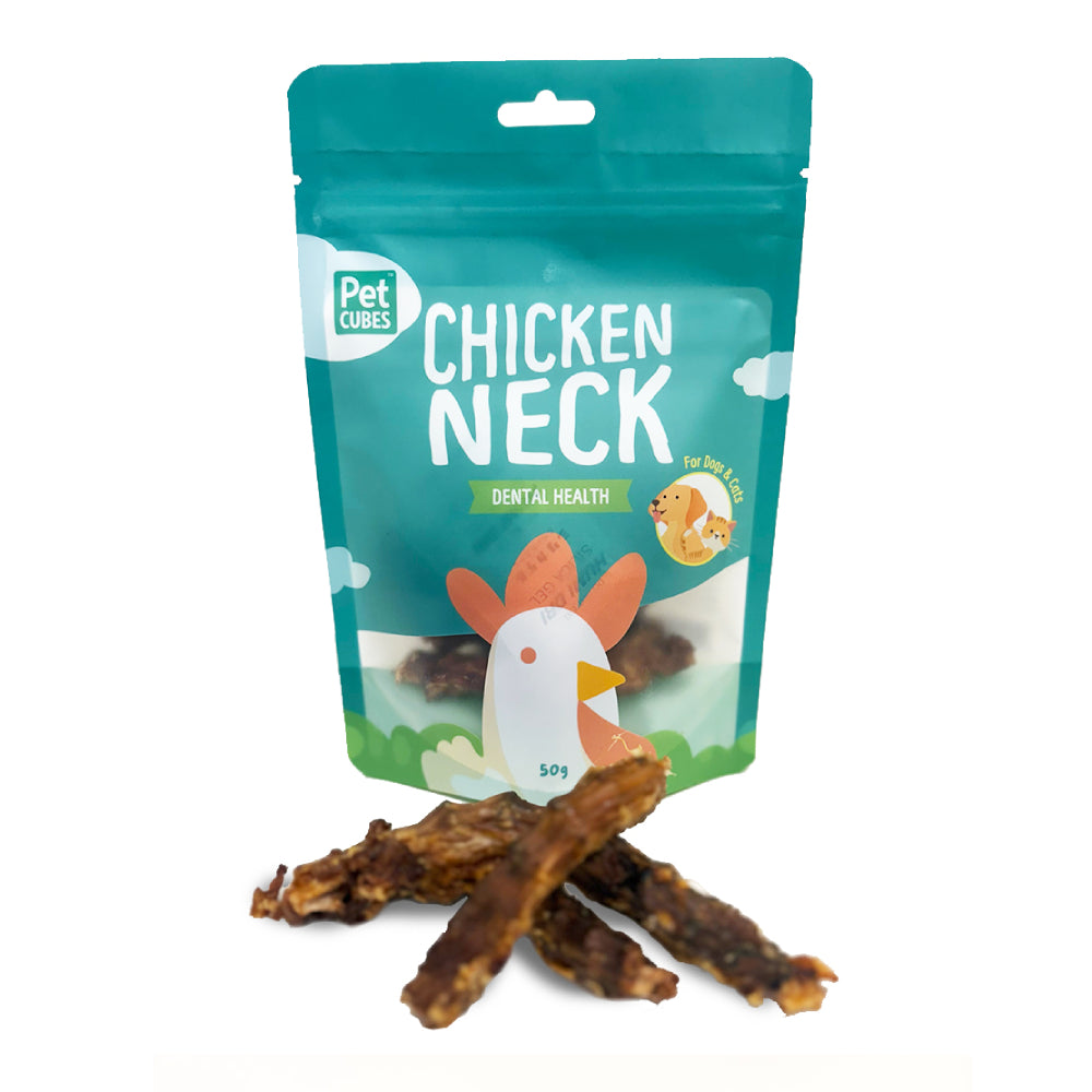 PetCubes Dog & Cat Treat Chicken Neck 50g
