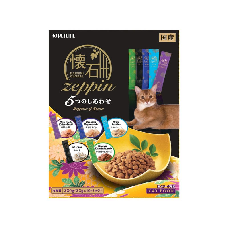 Petline Cat Kaiseki Global Zeppin Happiness of 5 tastes 220g