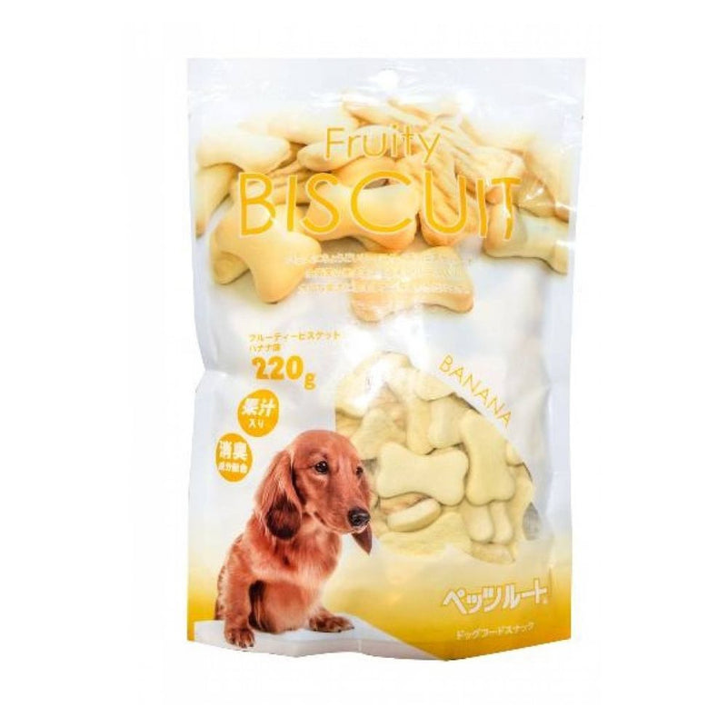 Petz Route Dog Fruity Biscuits Banana Flavour 220g