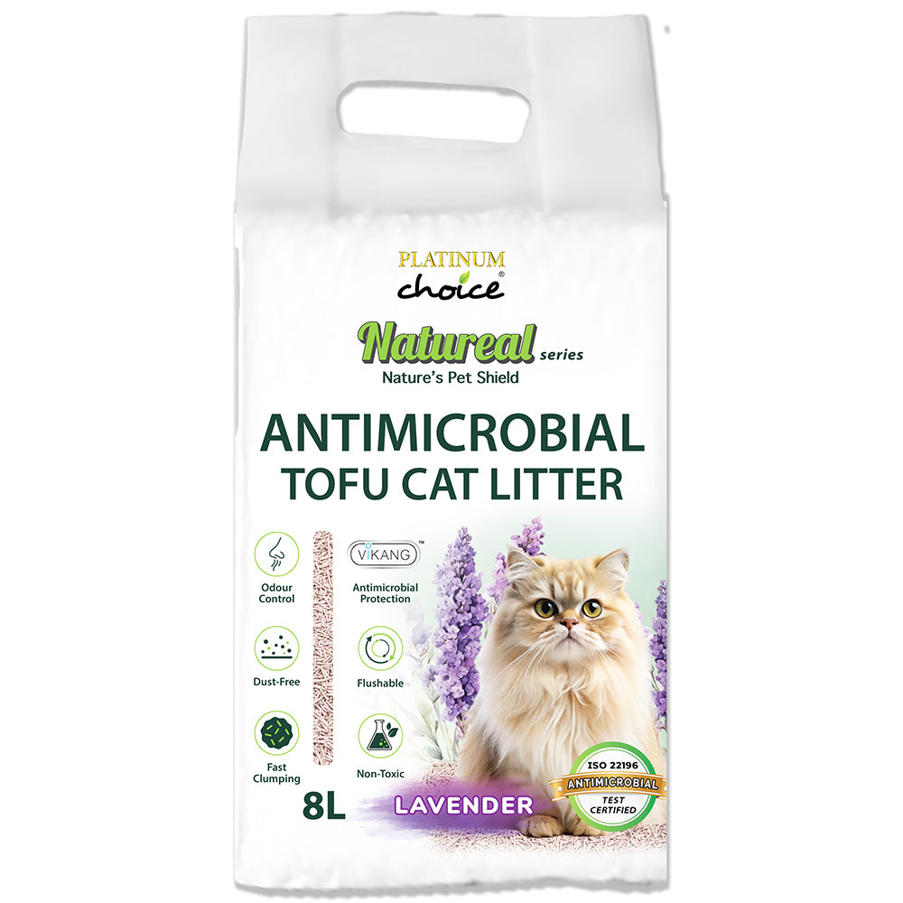 Platinum Choice Natureal Antimicrobial Tofu Cat Litter - Lavender 8L