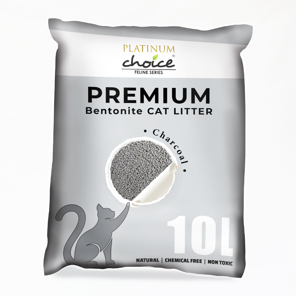 Platinum Choice Premium Bentonite Cat Litter Charcoal 10L