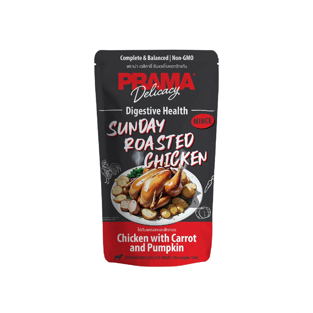 Prama Digestive Health Mince Sunday Roasted Chicken in Gravy Pouch Dog Food 120g