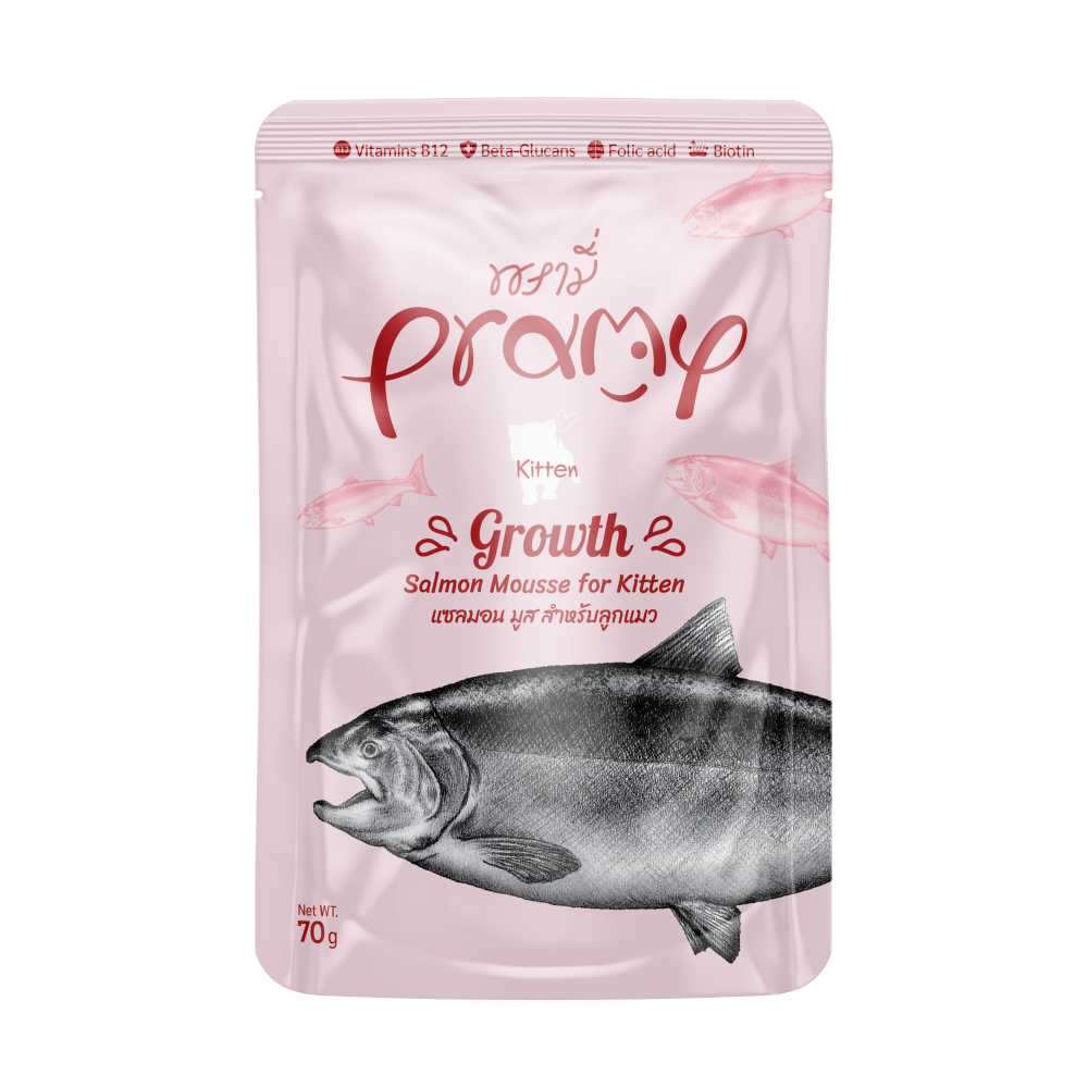 Pramy Kitten Growth Salmon Mousse 70g