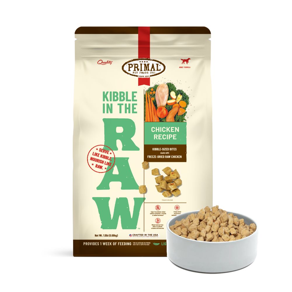 Primal Dog Kibble in the Raw Freeze Dried Chicken 1.5lbs