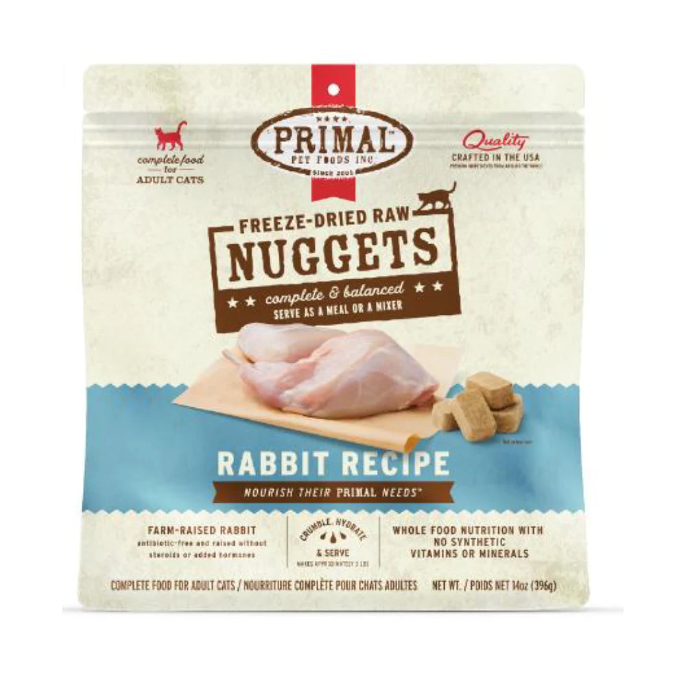 Primal Cat Freeze Dried Raw Nuggets Rabbit 14oz