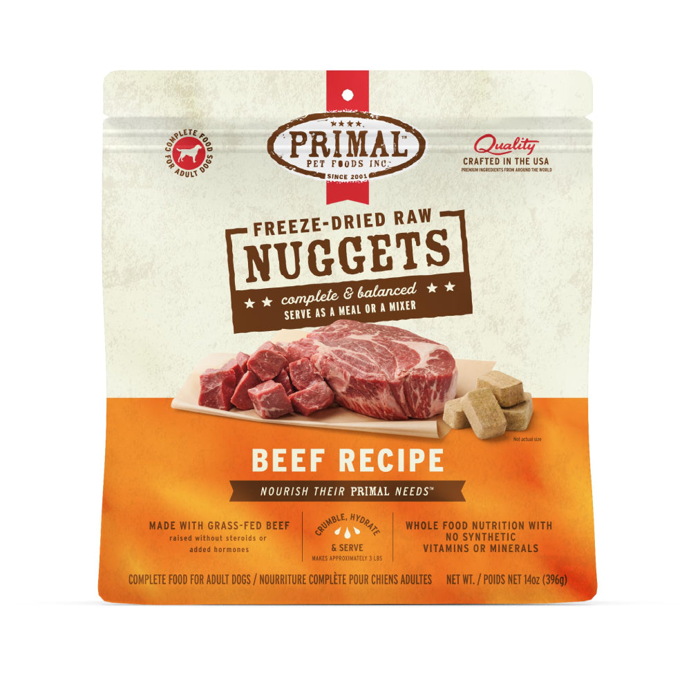 Primal Dog Freeze Dried Raw Nuggets Beef 14oz
