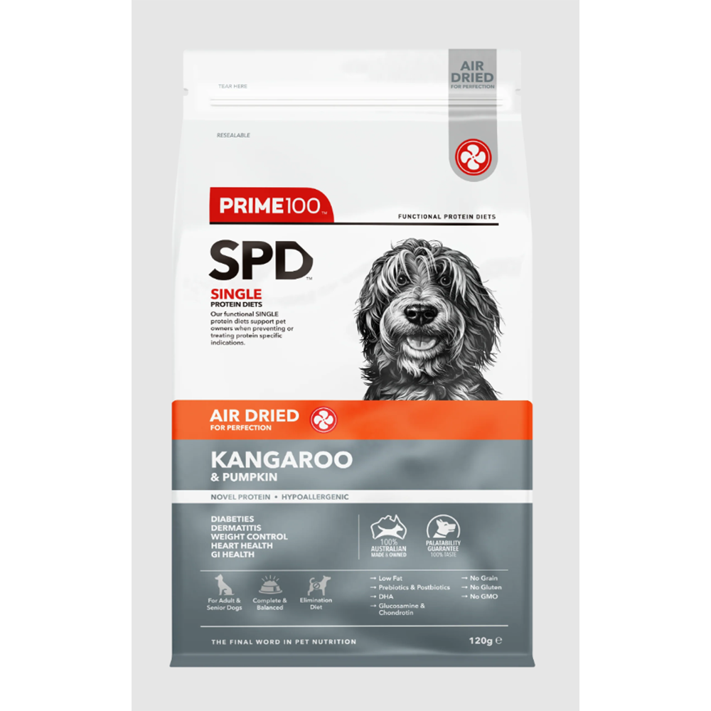Prime100 Dog SPD - Air Dried Kangaroo & Pumpkin 120g