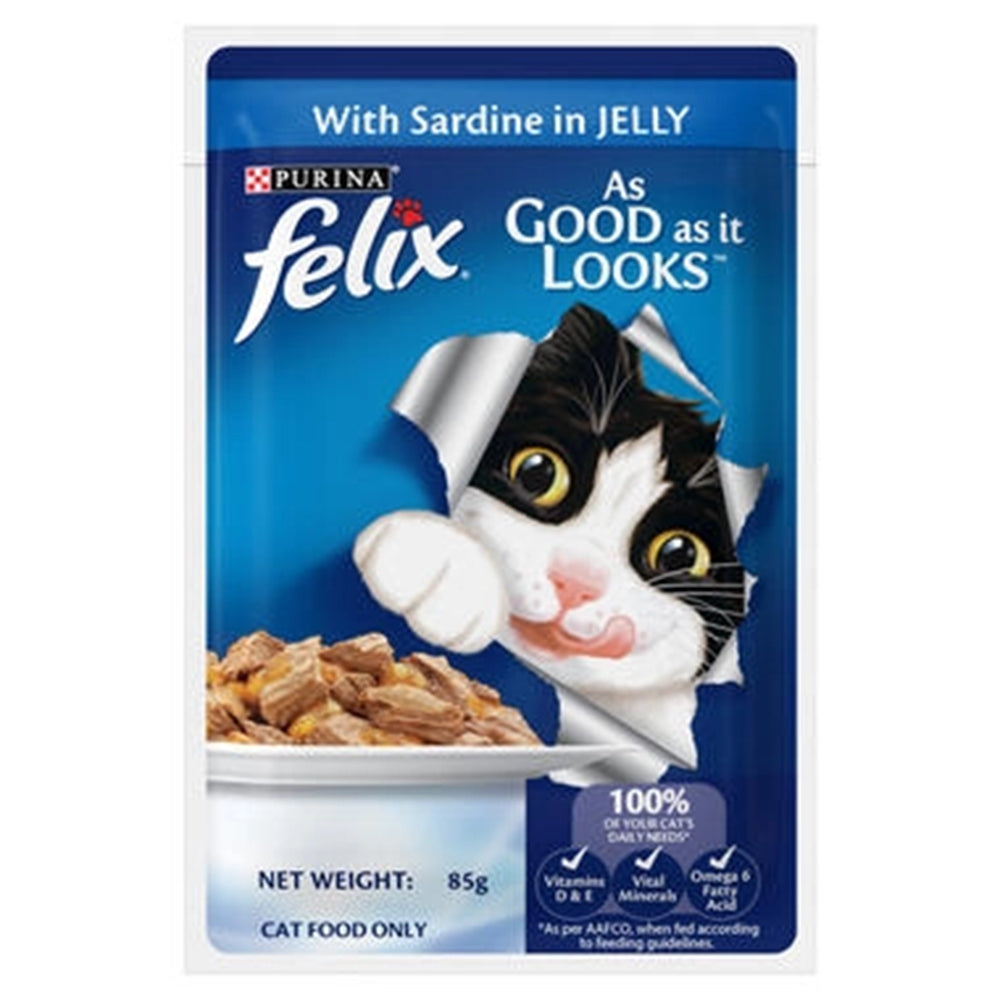 Purina Felix Sardine in Jelly Pouch Cat Food 85g
