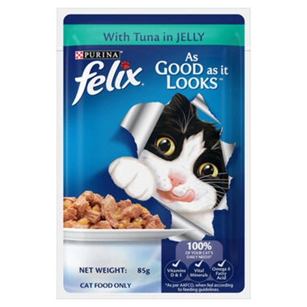 Purina Felix Tuna in Jelly Pouch Cat Food 85g
