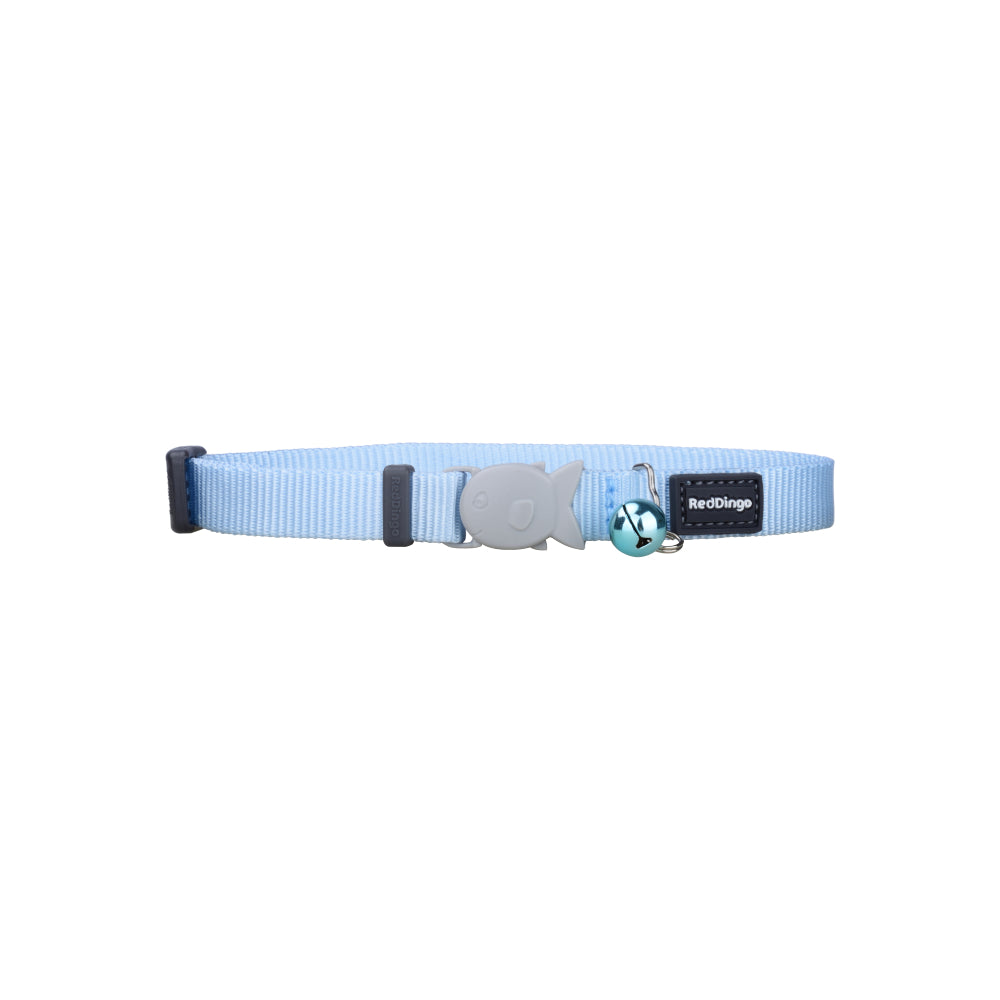 Red Dingo Cat Collar Plain Pastel Blue